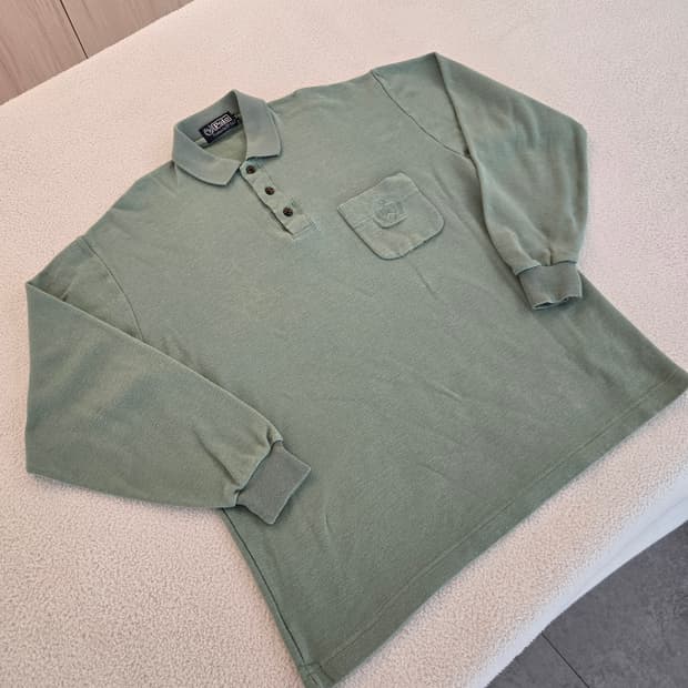 POLO 긴팔 폴로셔츠 그린 LL