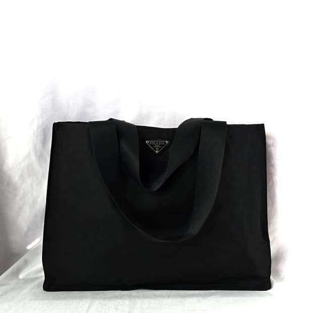 [정품 PRADA] 프라다 직사각 나일론 토트백 서류가방 라지