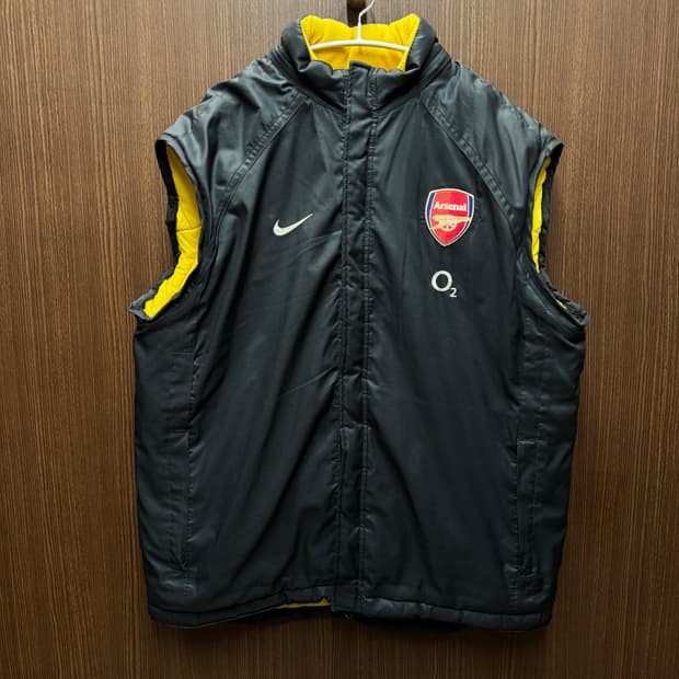 나이키 아스날 올드 패딩 조끼 L