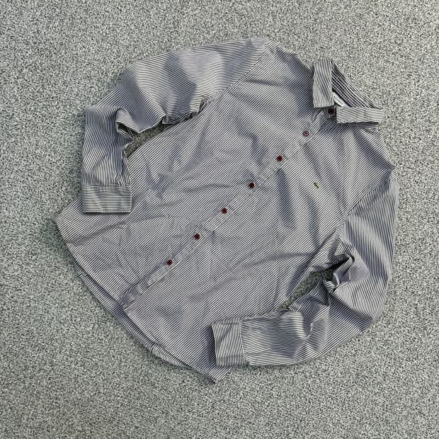 38 라코스테 스트라이프 셔츠 남방 0428J