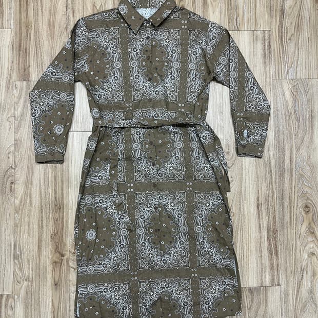 페이즐리 셔츠 원피스