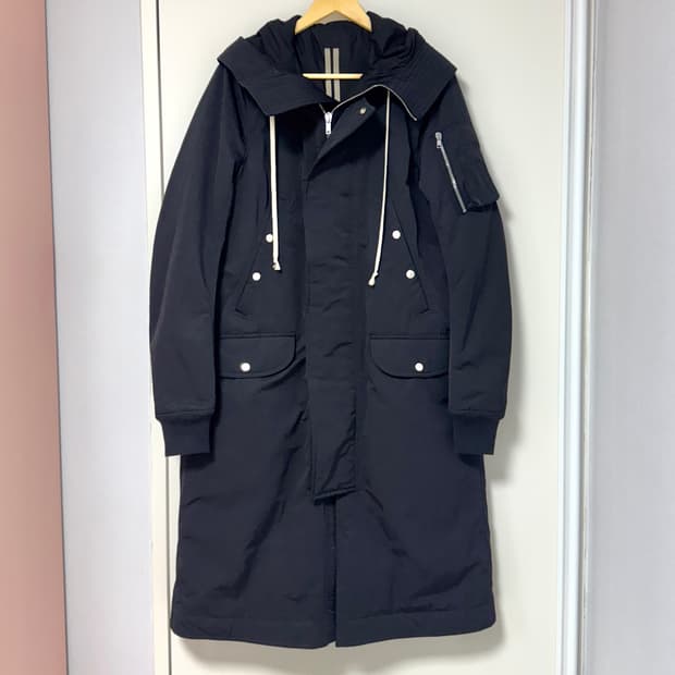 릭오웬스 롱 후디 파카 S사이즈