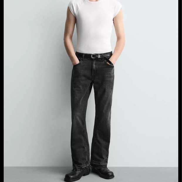 zara(자라) 플레어 핏 청바지 31 먹색