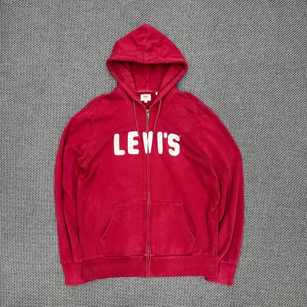 리바이스 레드 후드집업