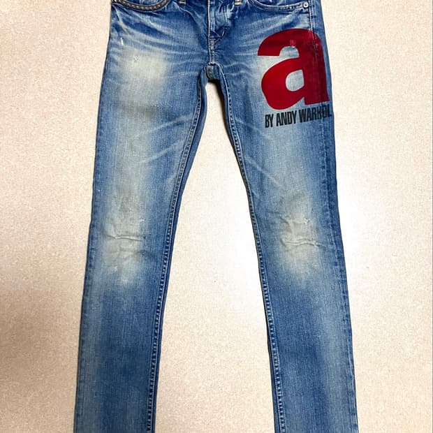 HYSTERIC GLAMOUR × ANDY WARHOL 데님 팬츠  
