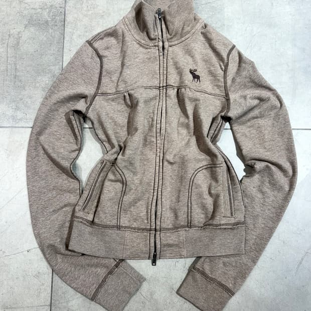 아베크롬비 모카 초코 브라운 집업 자켓