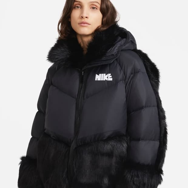 Sacai x Nike 퍼 자켓 블랙 (XS)