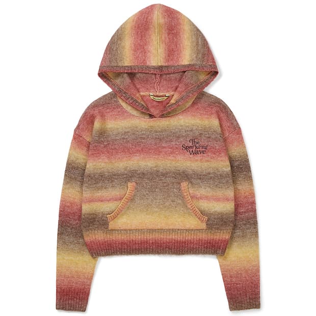 Gradation Knit Hoodie Brown