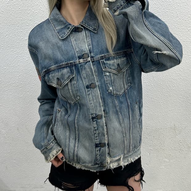 데님앤서플라이 성조기 연청 자켓 M