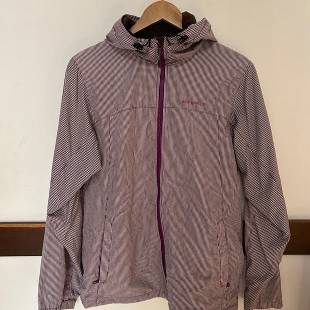 보라 체크 바람막이