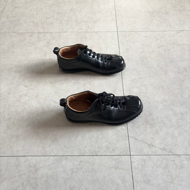 Emporio Armani Black Leather Sneakers