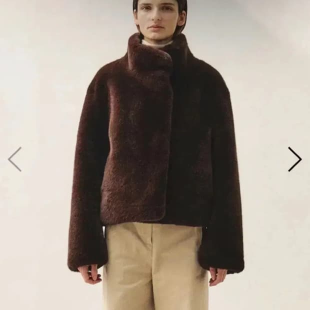 [새상품] 모한 하이넥 퍼자켓 브라운 