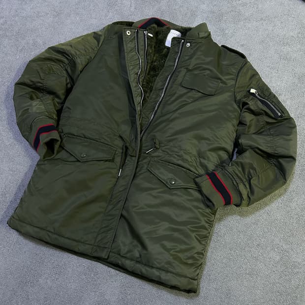 산드로 비탈링 카키 패딩점퍼 