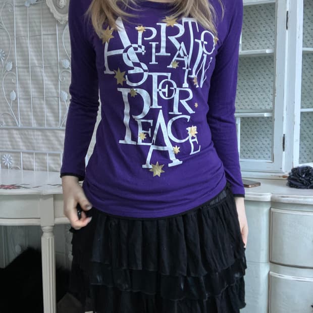 일본빈티지 핑키 스위티 퍼플 펑크 롱 슬리브