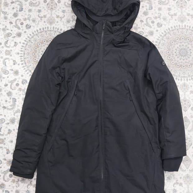 나이키 블랙 후드 롱패딩 95