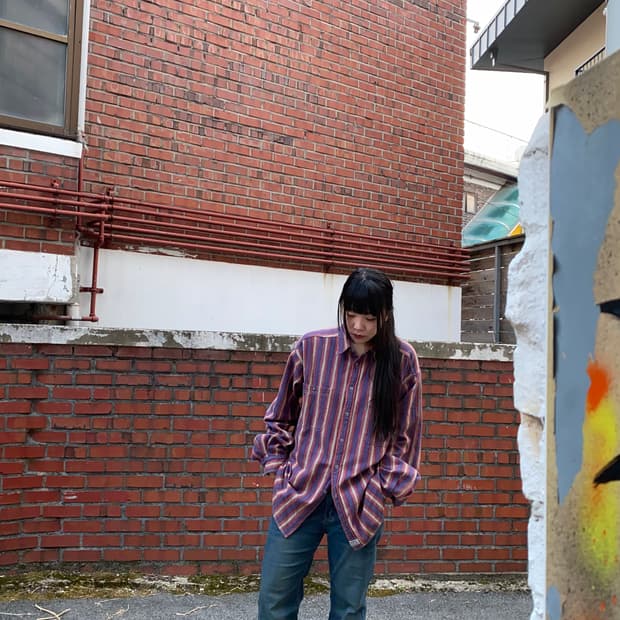 Levis 리바이스 플란넬 스트라이프 셔츠