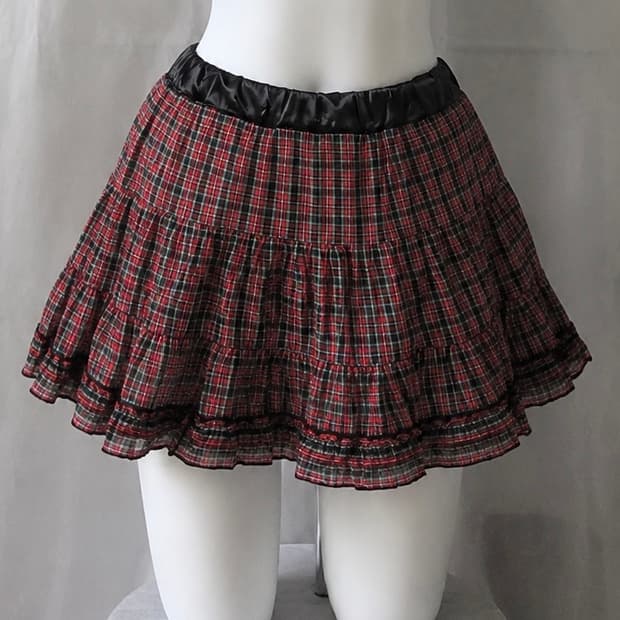 Liz Lisa Doll 리즈리사돌 고전 레드체크 프릴 캉캉 스커트