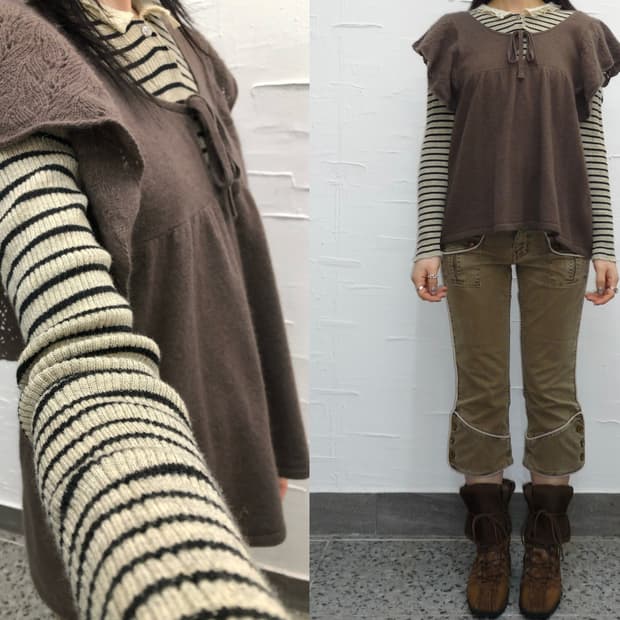 Lovely mocha knit vest