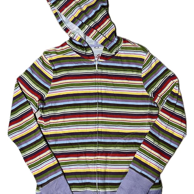 유니클로X그린게이트 콜라보 스트라이프 후드집업