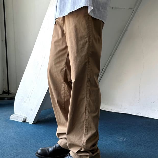 Natural high count cotton chino pants