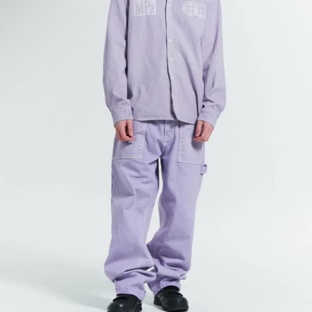 플라스틱프로덕트 카펜터 데님 팬츠 라벤더