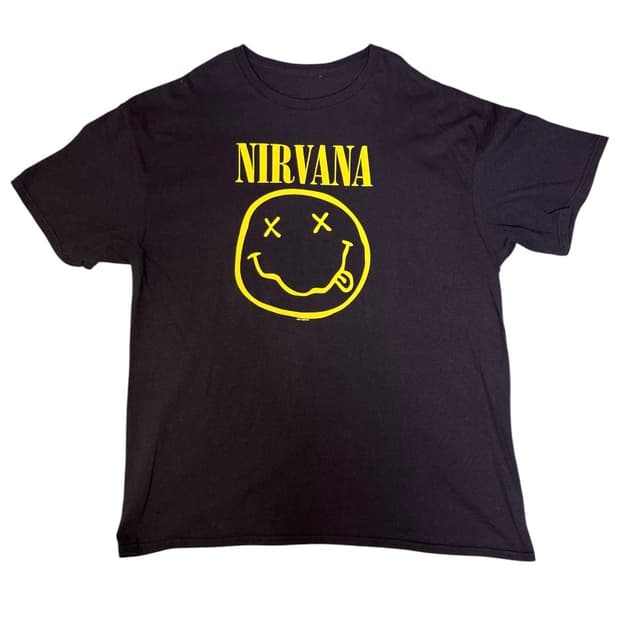 빈티지 너바나 NIRVANA SMILE LOGO 스마일로고 밴드티 XL