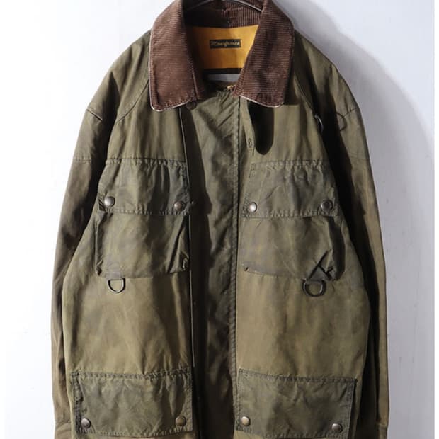 [50] Monogramme 왁스 필드 바버 자켓 올리브 카키