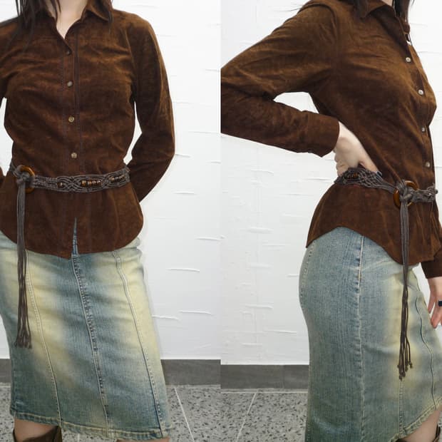 brown suede shirts