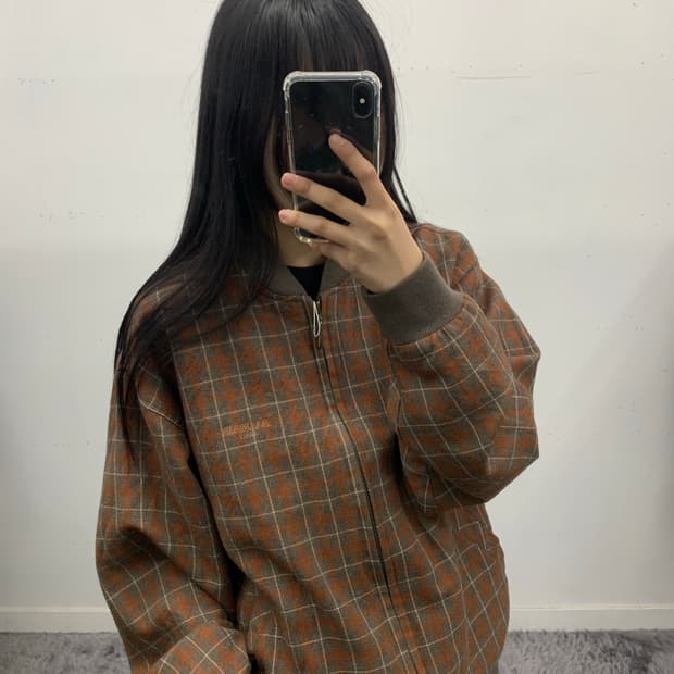발망 90s 체크 봄버
