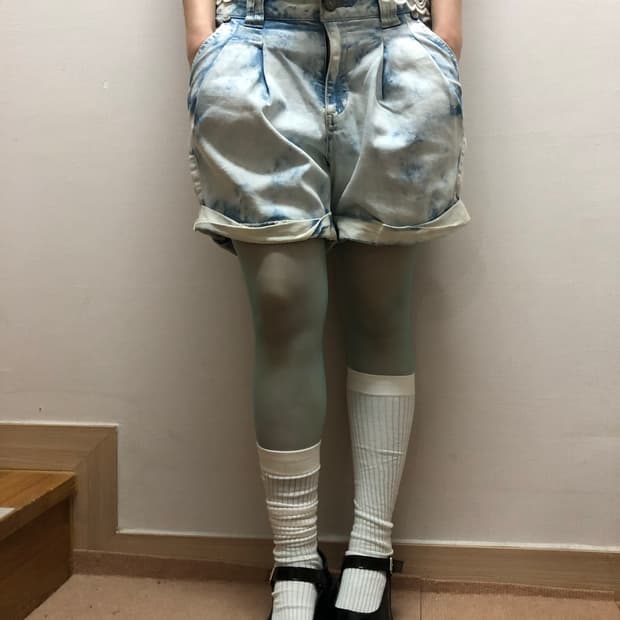빈티지 에고이스트 데님 아이스 워싱 팬츠