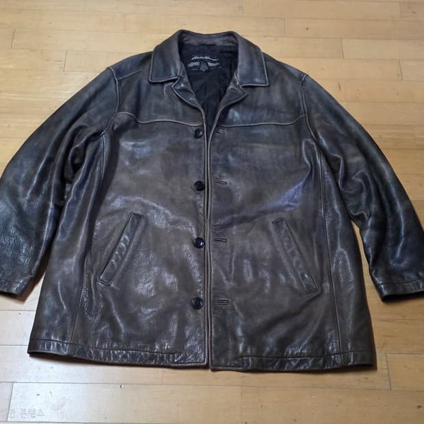 빈티지 에디바우어 레더 카코트 xl