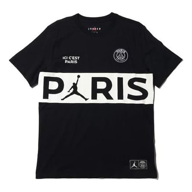 2019 조던 PSG 한정판 파리생제르망 숏슬리브 반팔 블랙