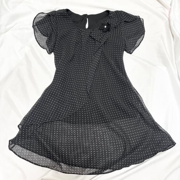 빈티지 공겜여주 도트 원피스