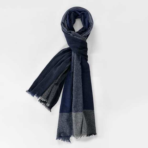 씨 바이 끌로에 캐시미어 컬러블록 프린지 스카프