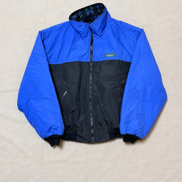 엘엘빈 투톤 아즈텍 웜업 플리스 자켓 80s