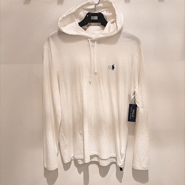 (정품/새상품) 폴로 랄프로렌 남성 화이트 후드 롱슬리브