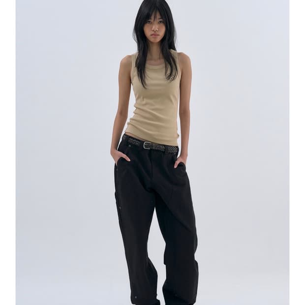Washed Carpenter Pants Black M