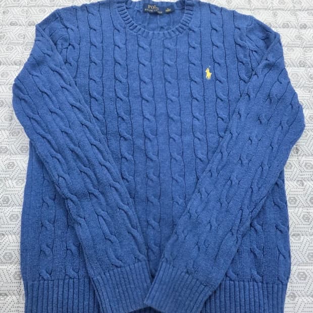 폴로 랄프로렌 케이블 니트 블루 ~66