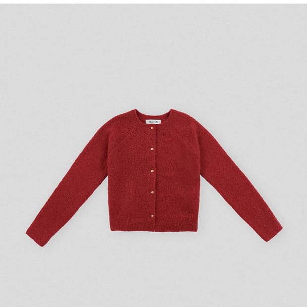 틸아이다이 알파카 캔디 가디건 레드