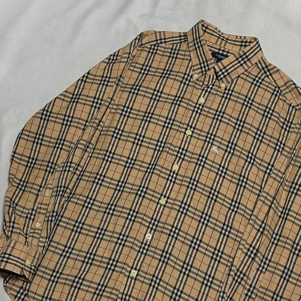 L 버버리 노바체크 셔츠
