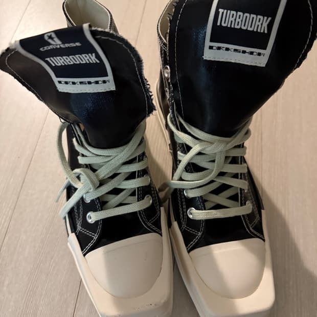 컨버스 릭오웬스 터보DRK 블랙 하이 스니커즈