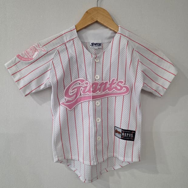 롯데자이언츠 핑크 스트라이프 유니폼 3사이즈
