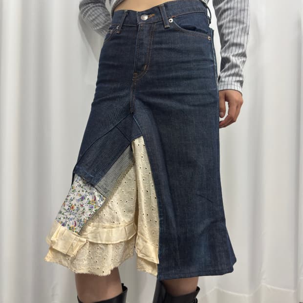 denim design skirt