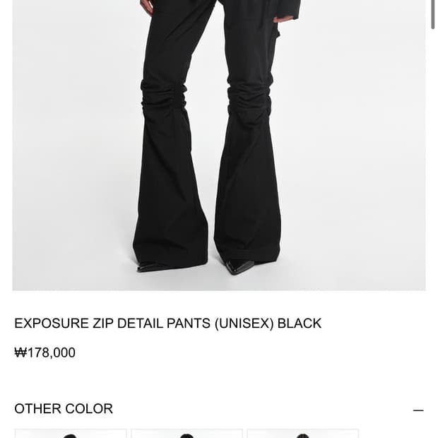 구함)제발저에게팔아주세요 EXPOSURE ZIP DETAIL PANTS 