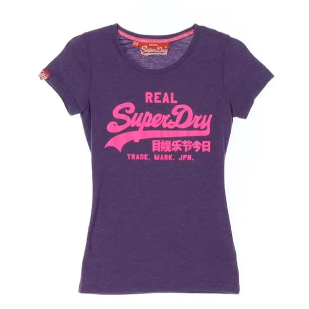 y2k 슈퍼드라이 퍼플 반팔티