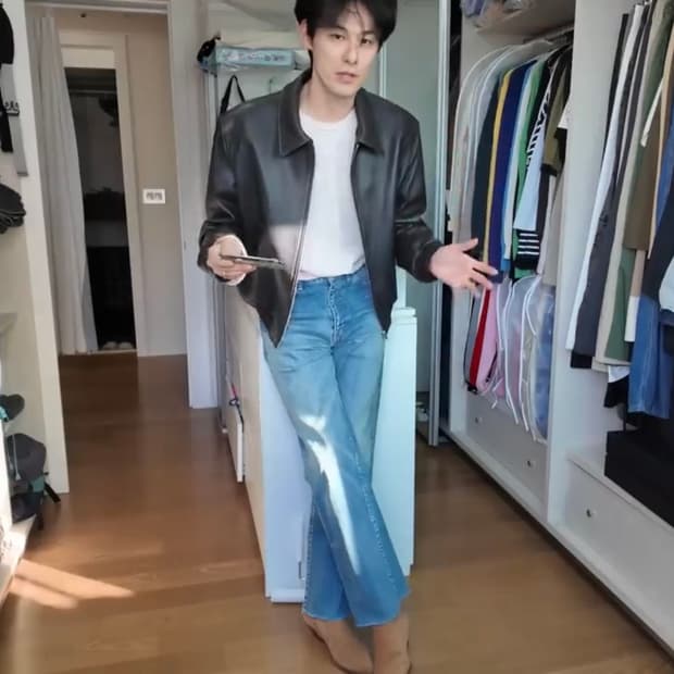 렉토 벤 슈렁큰 램 레더 자켓 s 팝니다