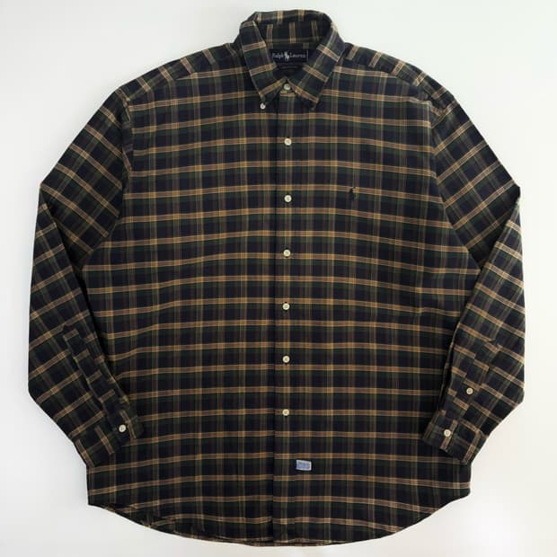 Polo  폴로 랄프로렌 105 자수 코튼 빈티지 체크 셔츠  