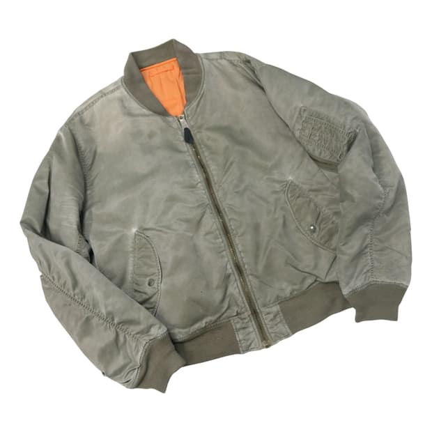 빈티지 미공군 MA-1 리버시블 플라이트 항공 점퍼 L