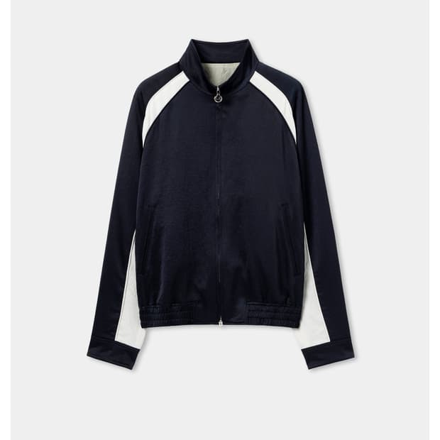 (구매) 솔리드옴므 네이비 컨트래스트 트랙자켓 50사이즈