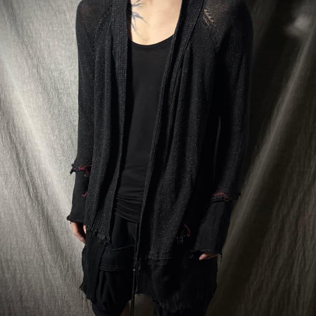 14th addiction Distressed Layered Cadiga